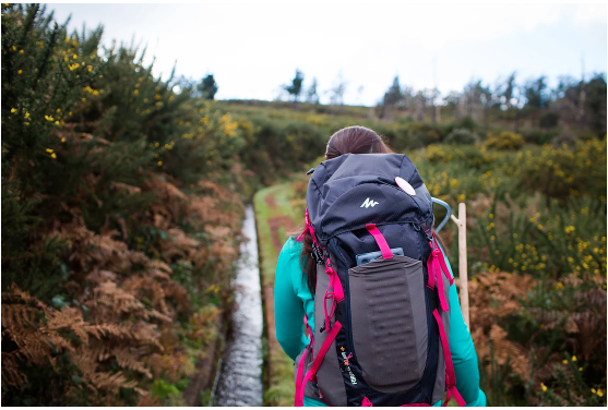 woman walk in the mountain