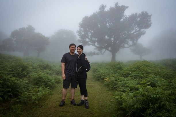 a man in a green field