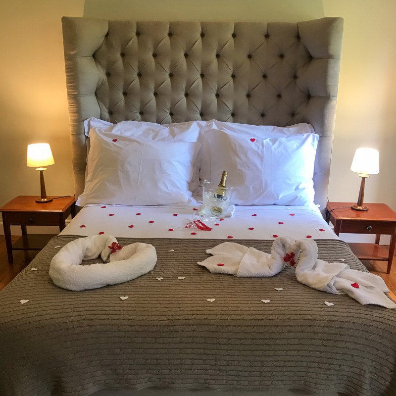 a double bed in a bedroom