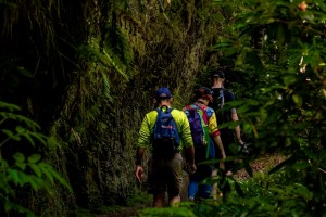 a man standing next to a tree