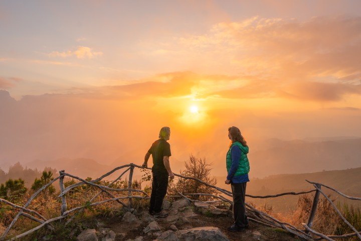 Sunrise over the Atlantic Ocean in Madeira